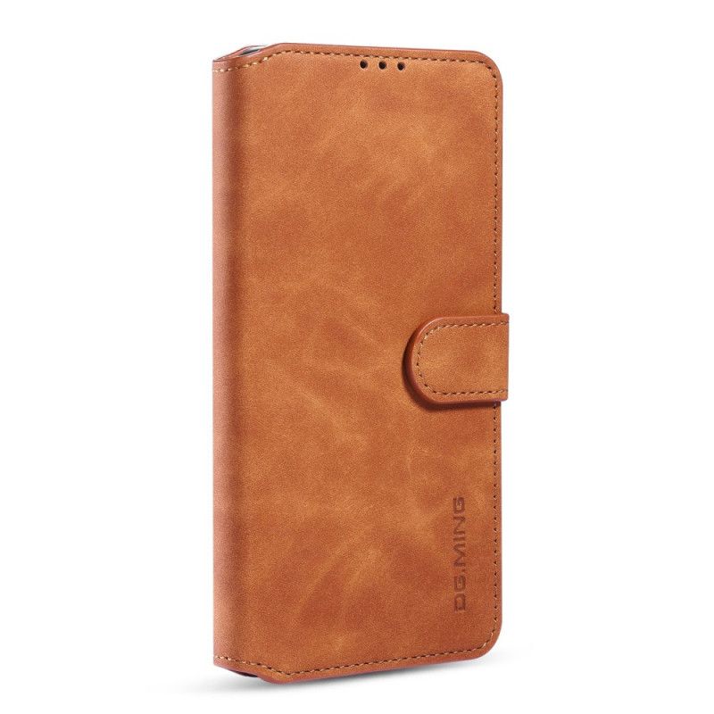 Leren Hoesje Samsung Galaxy A31 Grijs Zwart Retro Dg.Ming