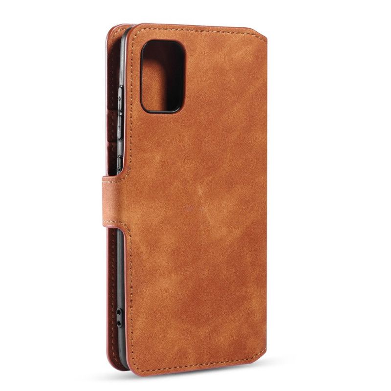Leren Hoesje Samsung Galaxy A31 Grijs Zwart Retro Dg.Ming