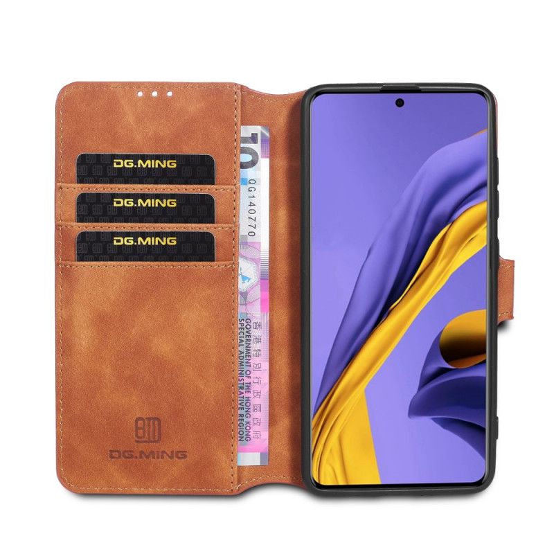 Leren Hoesje Samsung Galaxy A31 Grijs Zwart Retro Dg.Ming