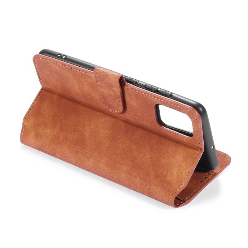 Leren Hoesje Samsung Galaxy A31 Grijs Zwart Retro Dg.Ming