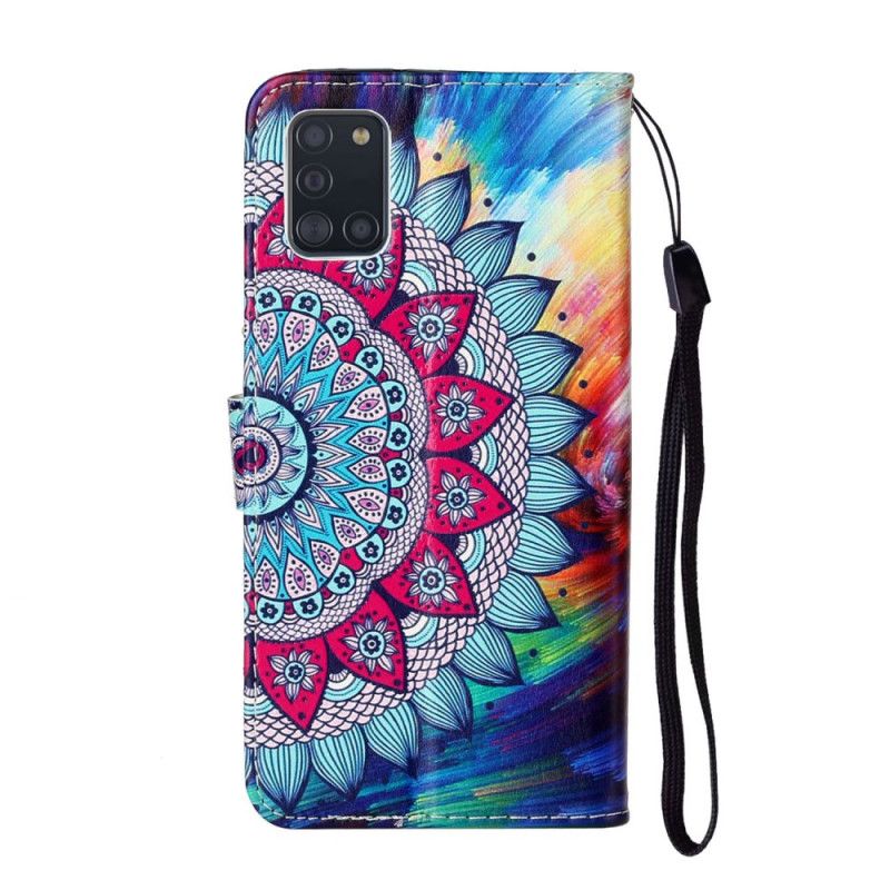 Leren Hoesje Samsung Galaxy A31 Koning Mandala