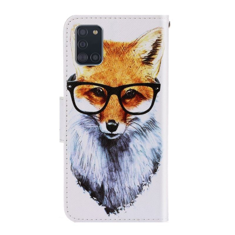 Leren Hoesje Samsung Galaxy A31 Nerdvos Met String
