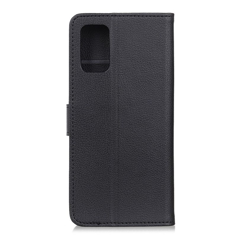Leren Hoesje Samsung Galaxy A31 Rood Zwart Retro Imitatieleren Stiksels