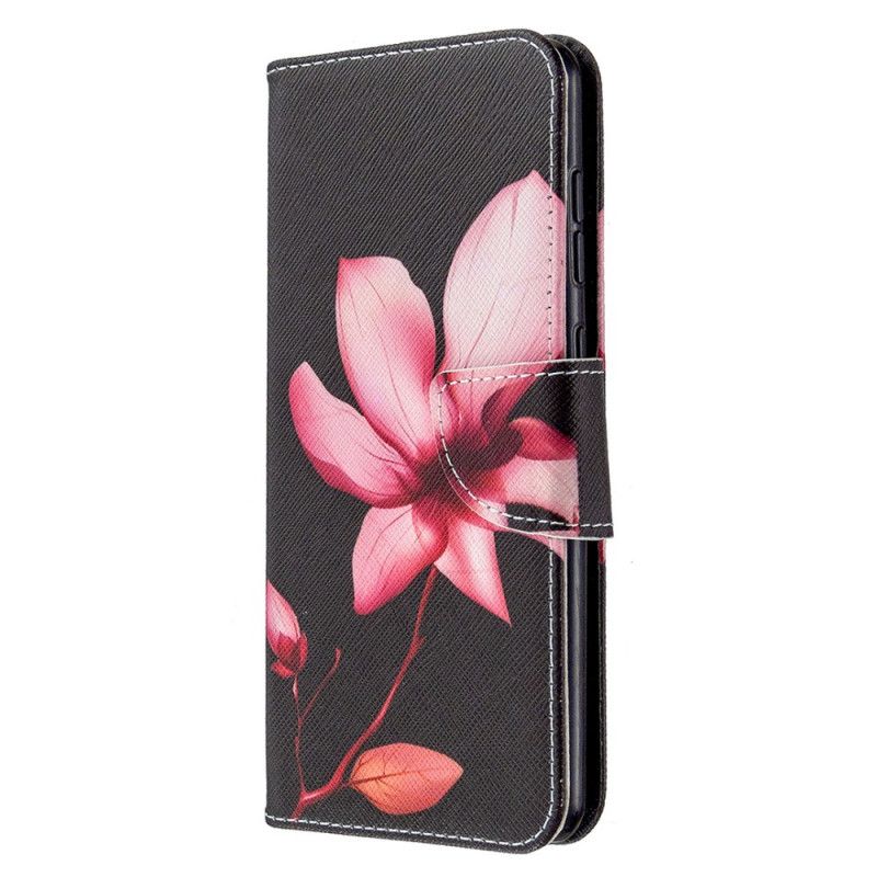 Leren Hoesje Samsung Galaxy A31 Roze Bloem