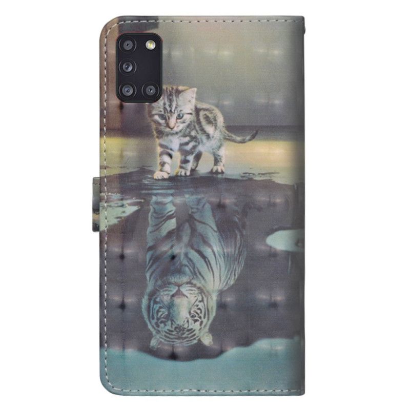 Leren Hoesje voor Samsung Galaxy A31 Ernest De Tijger