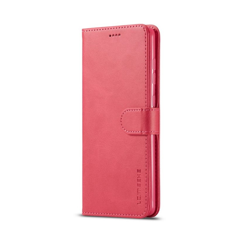 Leren Hoesje voor Samsung Galaxy A31 Grijs Zwart Lc.Imeeke Leereffect