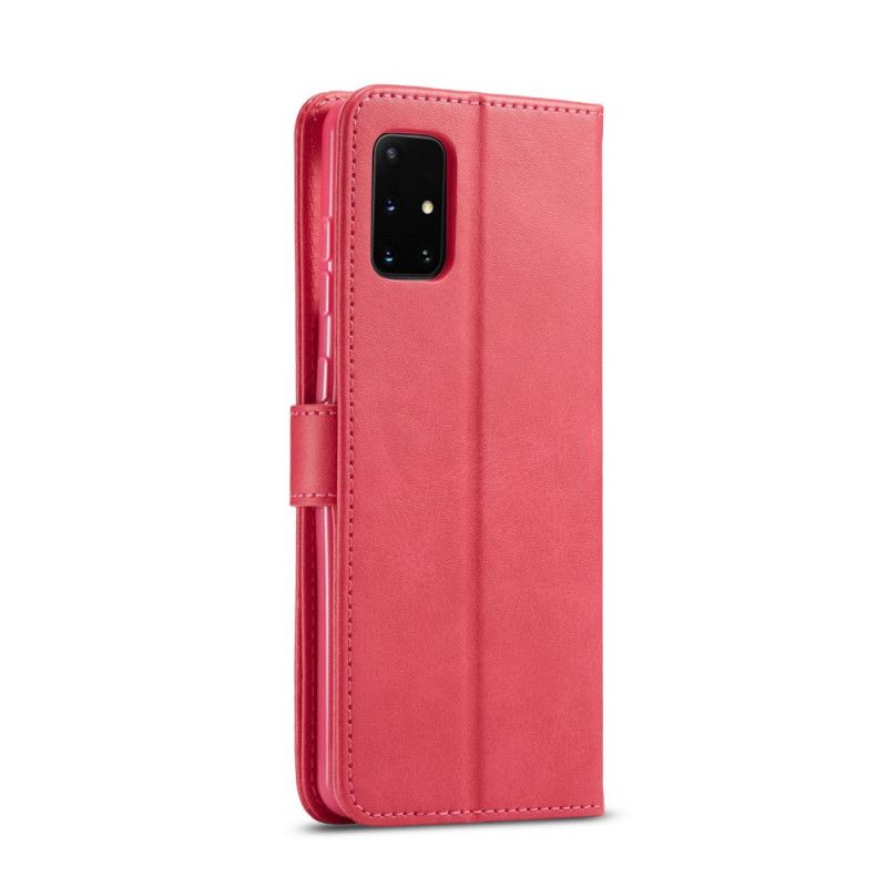 Leren Hoesje voor Samsung Galaxy A31 Grijs Zwart Lc.Imeeke Leereffect