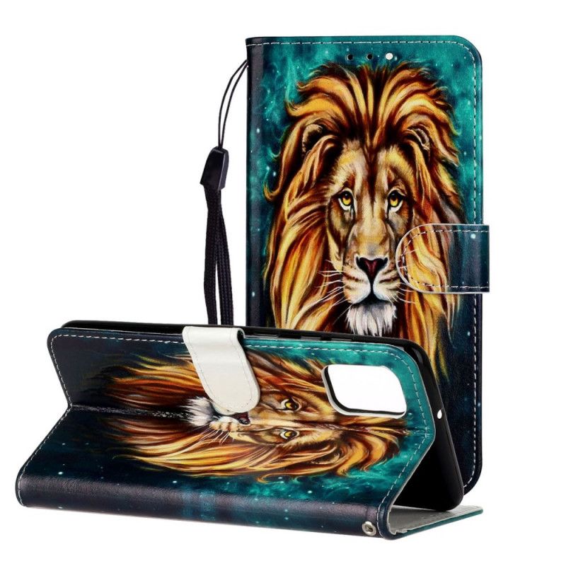 Leren Hoesje voor Samsung Galaxy A31 Koning Leeuw