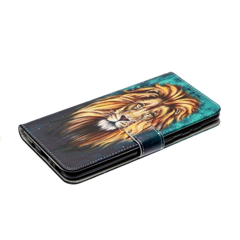 Leren Hoesje voor Samsung Galaxy A31 Koning Leeuw