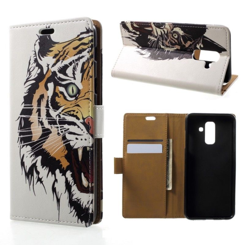 Bescherming Hoesje Samsung Galaxy A6 Telefoonhoesje Woeste Tijger