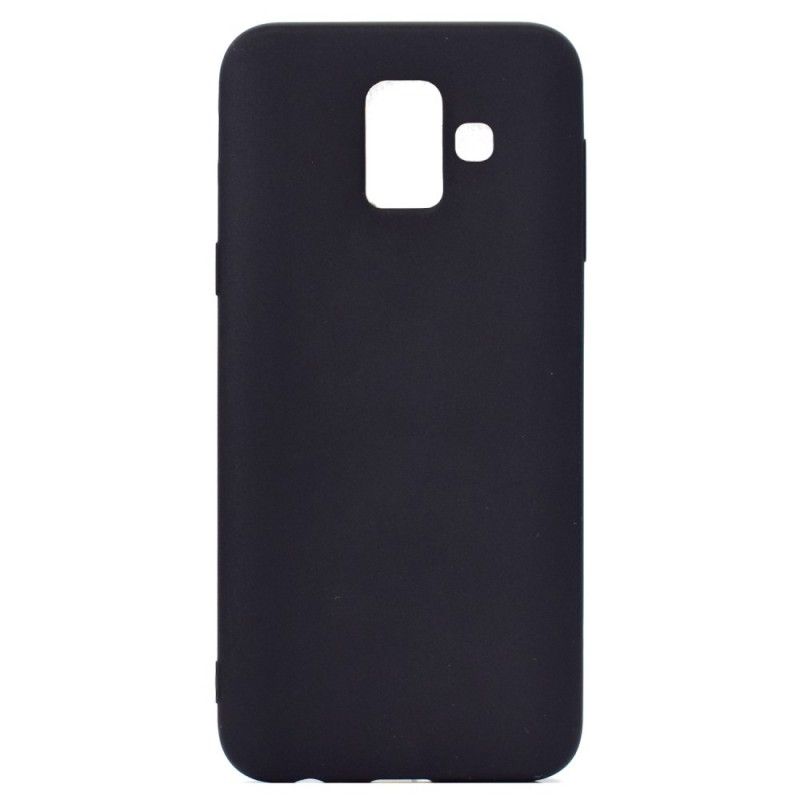 Case Hoesje Samsung Galaxy A6 Wit Zwart Telefoonhoesje Matte Siliconen