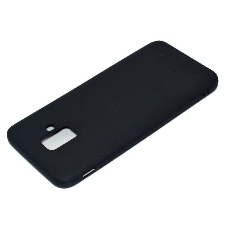 Case Hoesje Samsung Galaxy A6 Wit Zwart Telefoonhoesje Matte Siliconen