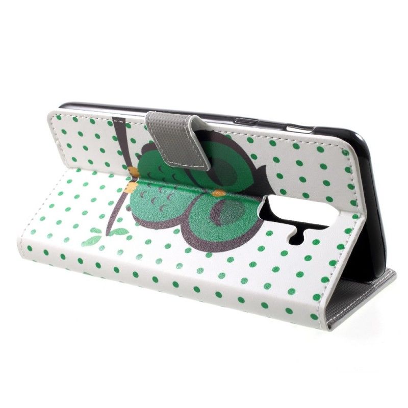 Cover Folio-hoesje Samsung Galaxy A6 Telefoonhoesje Slapende Uil