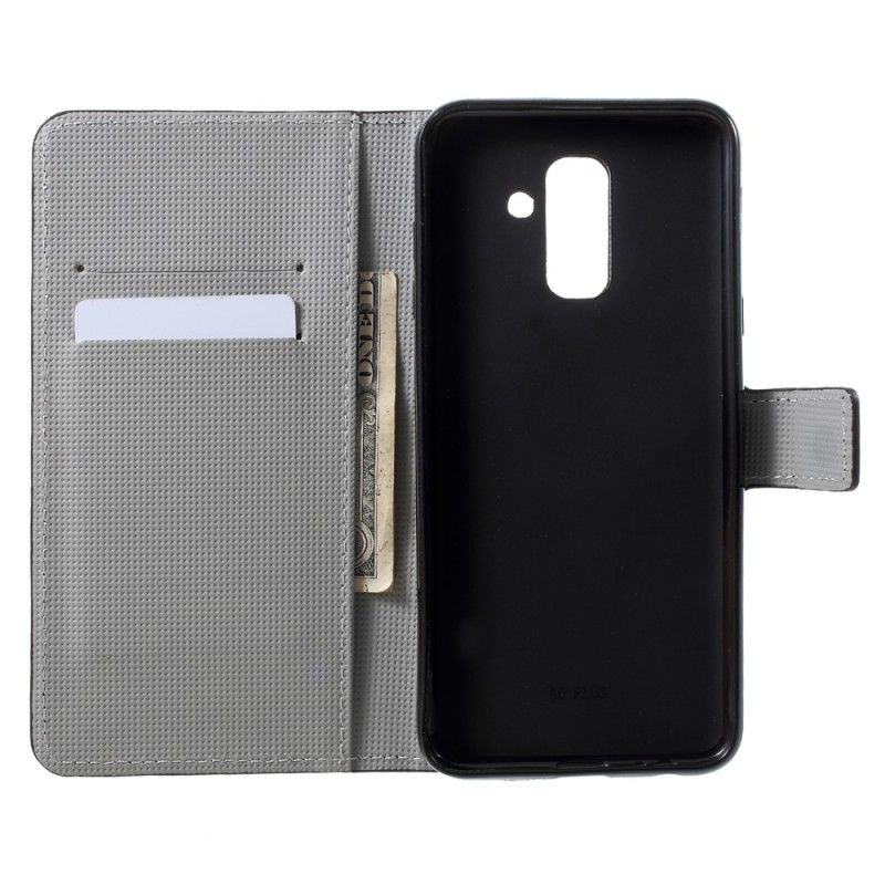 Cover Folio-hoesje Samsung Galaxy A6 Telefoonhoesje Slapende Uil
