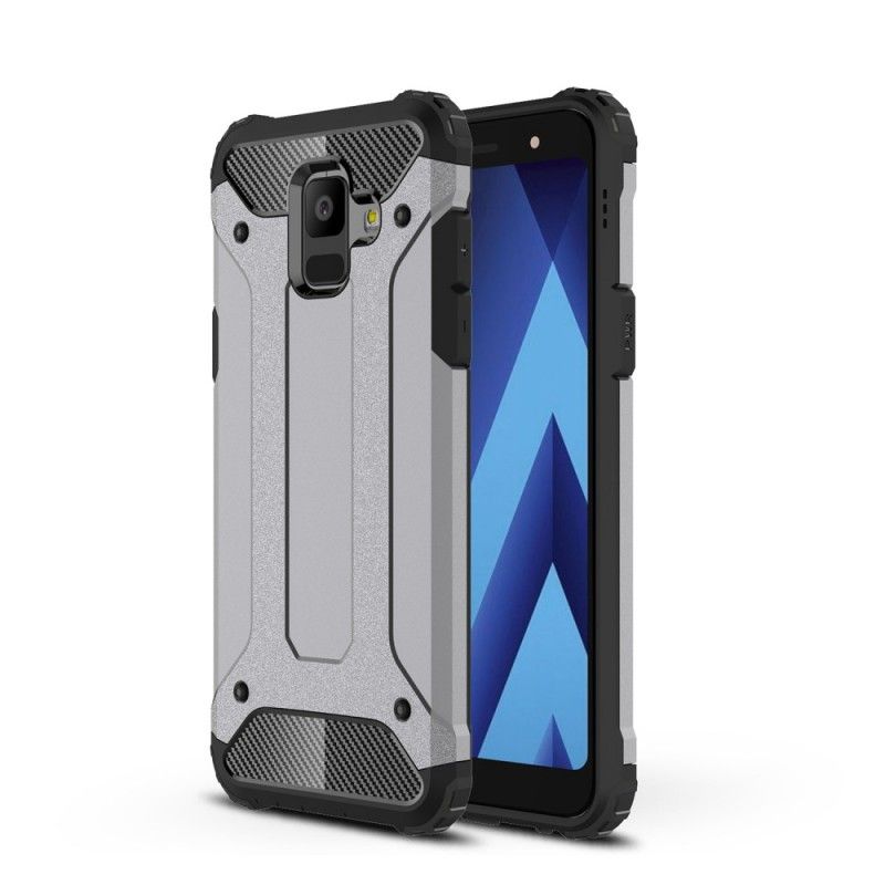 Hoesje Samsung Galaxy A6 Grijs Zwart Overlevende