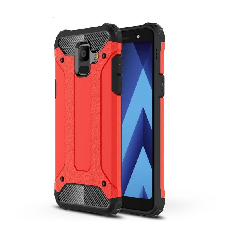 Hoesje Samsung Galaxy A6 Grijs Zwart Overlevende