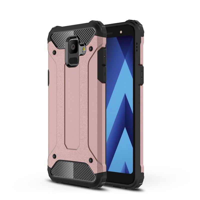 Hoesje Samsung Galaxy A6 Grijs Zwart Overlevende