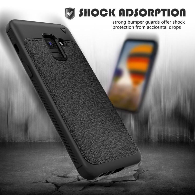 Hoesje Samsung Galaxy A6 Rood Premium Leereffect