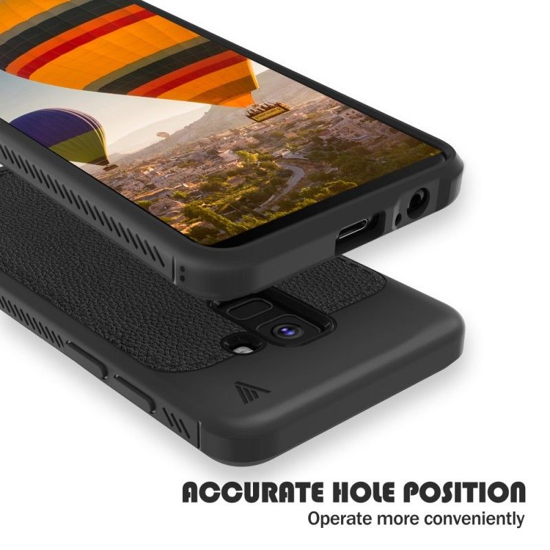 Hoesje Samsung Galaxy A6 Rood Premium Leereffect
