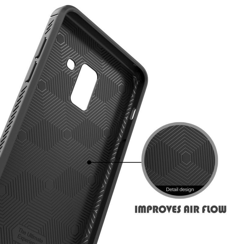 Hoesje Samsung Galaxy A6 Rood Premium Leereffect