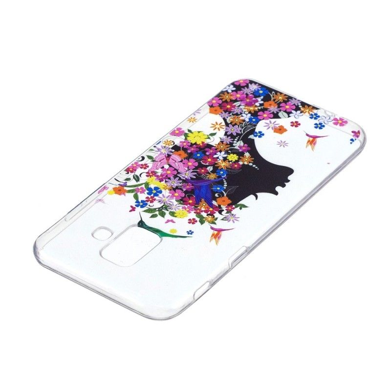 Hoesje Samsung Galaxy A6 Telefoonhoesje Transparant Bloemig Haar