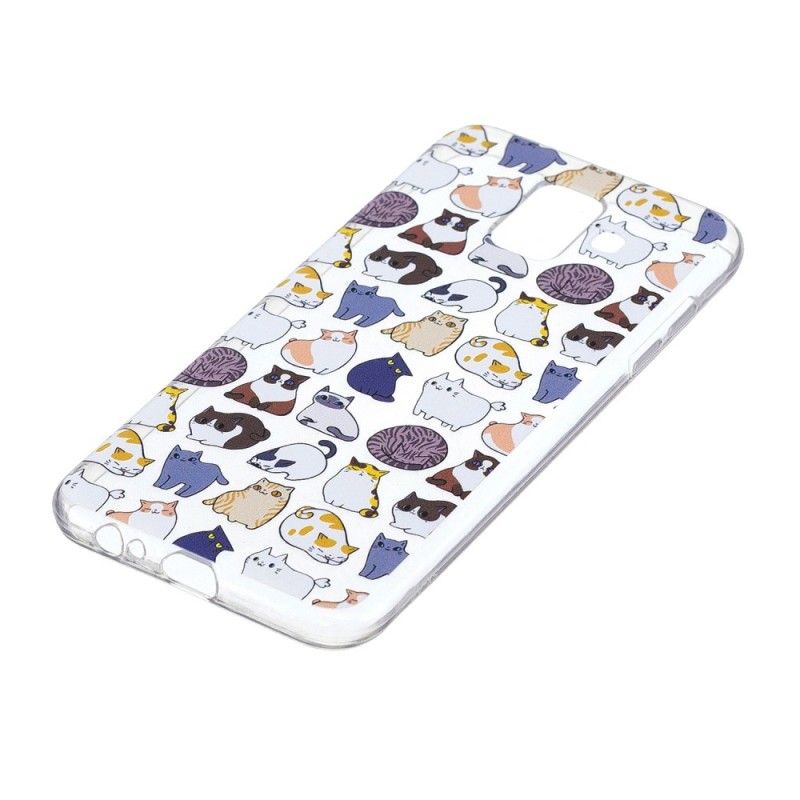 Hoesje voor Samsung Galaxy A6 Doorzichtige Meerdere Katten