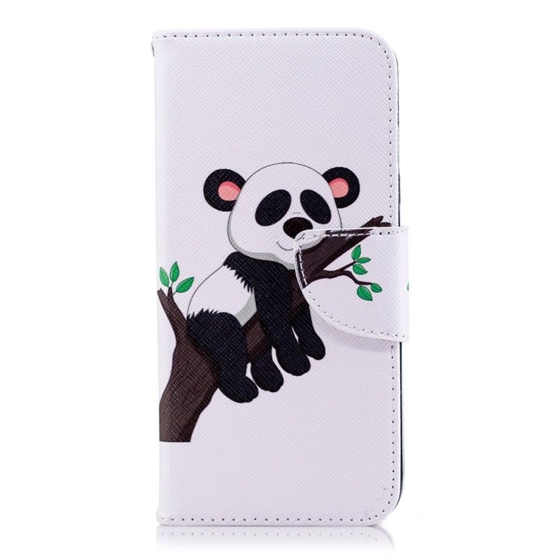 Leren Hoesje Samsung Galaxy A6 Luie Panda