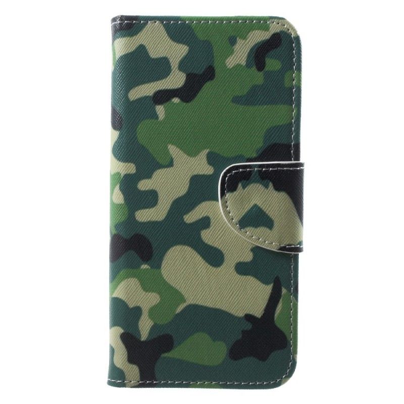 Leren Hoesje Samsung Galaxy A6 Militaire Camouflage