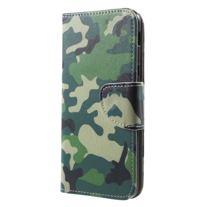 Leren Hoesje Samsung Galaxy A6 Militaire Camouflage