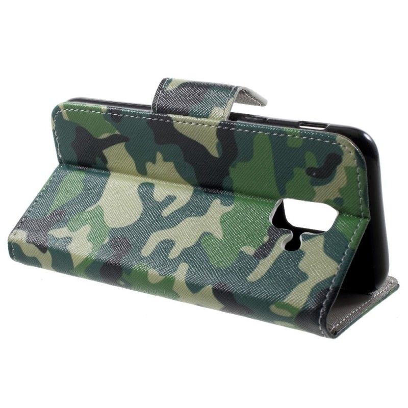 Leren Hoesje Samsung Galaxy A6 Militaire Camouflage