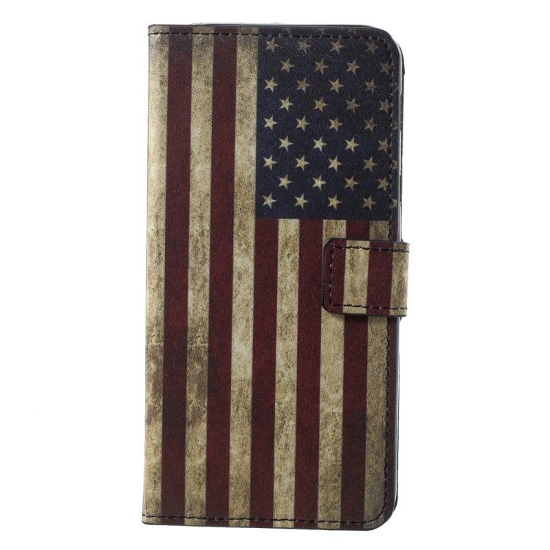 Leren Hoesje Samsung Galaxy A6 Telefoonhoesje Usa Vlag