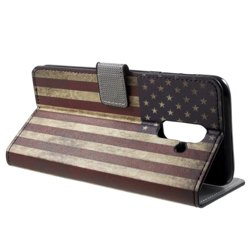 Leren Hoesje Samsung Galaxy A6 Telefoonhoesje Usa Vlag