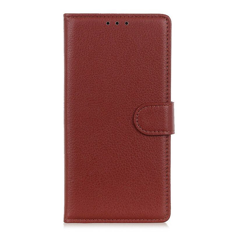Folio-hoesje voor Oppo Find X3 Pro Lychee Kunstleer