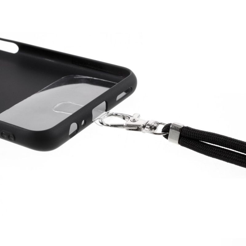 Case Hoesje Huawei P Smart 2021 Wit Zwart Telefoonhoesje Siliconen En Koord