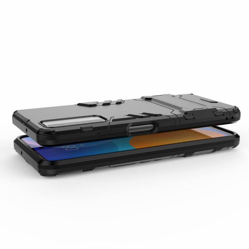 Cover Hoesje Huawei P Smart 2021 Rood Zwart Telefoonhoesje Ultrabestendig