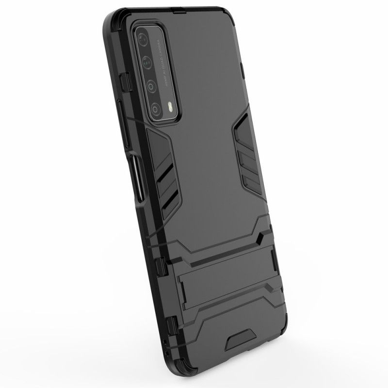 Cover Hoesje Huawei P Smart 2021 Rood Zwart Telefoonhoesje Ultrabestendig