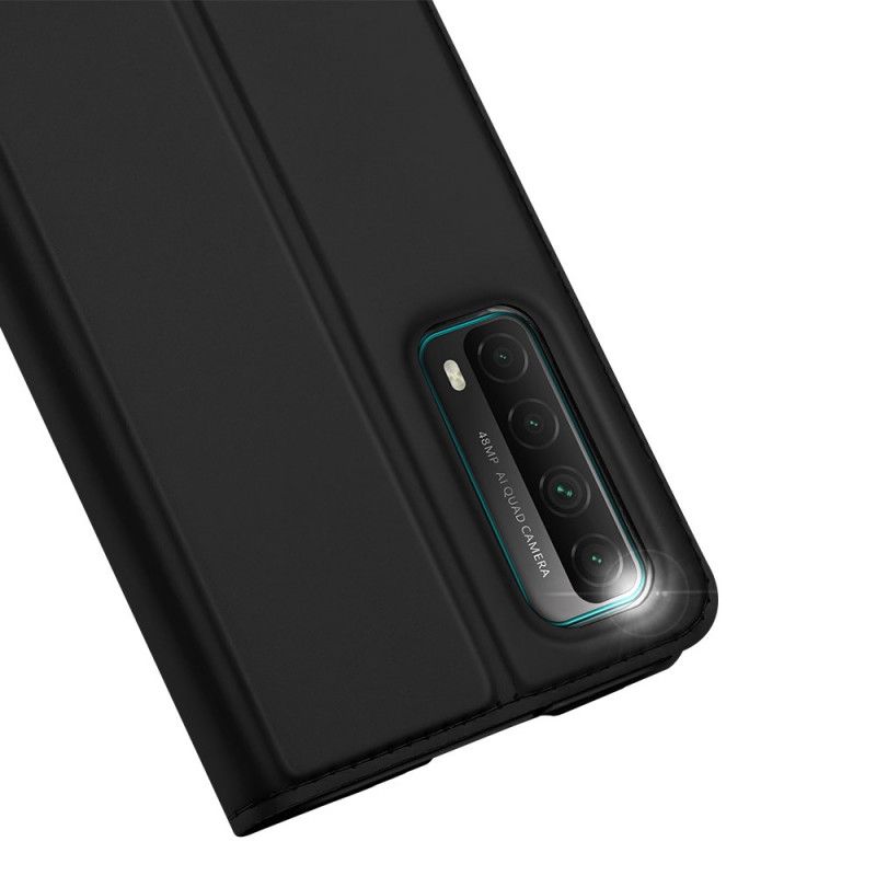 Folio-hoesje Huawei P Smart 2021 Donkerblauw Zwart Pro Dux Ducis Huid