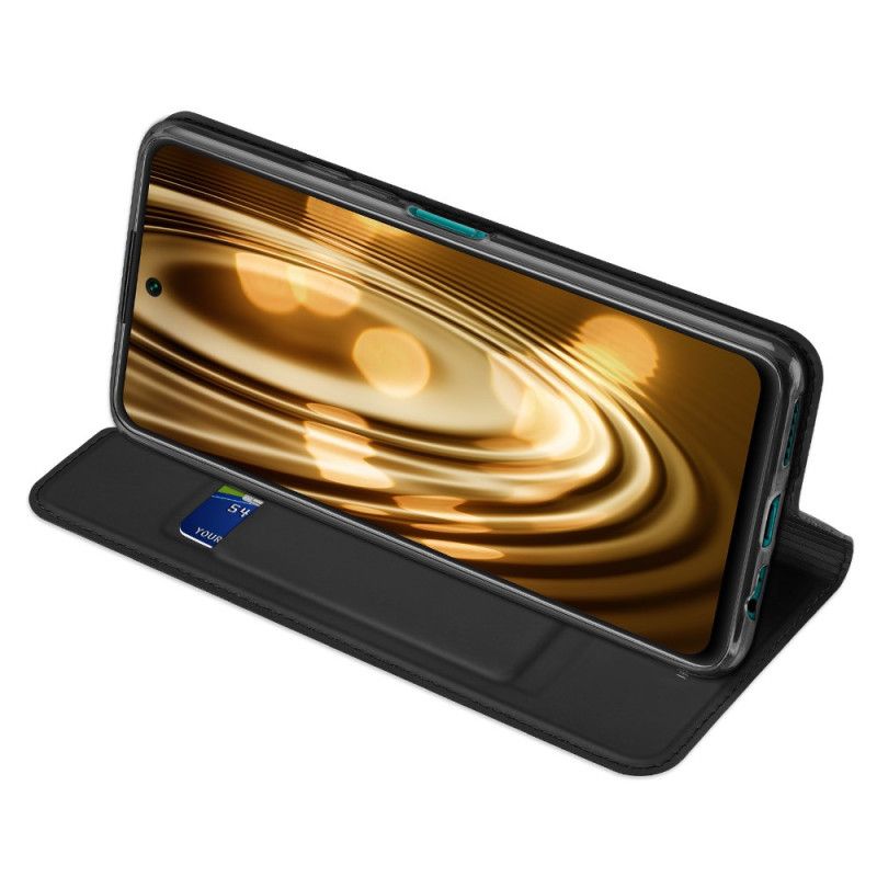 Folio-hoesje Huawei P Smart 2021 Donkerblauw Zwart Pro Dux Ducis Huid