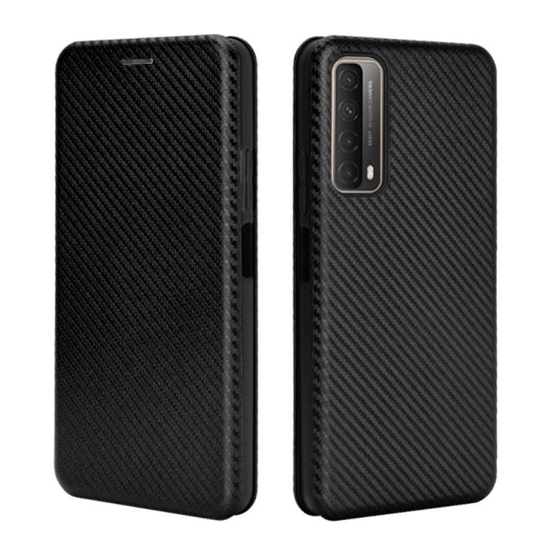Folio-hoesje Huawei P Smart 2021 Groen Zwart Koolstofvezel