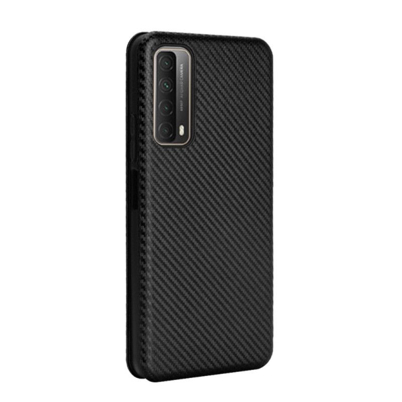 Folio-hoesje Huawei P Smart 2021 Groen Zwart Koolstofvezel