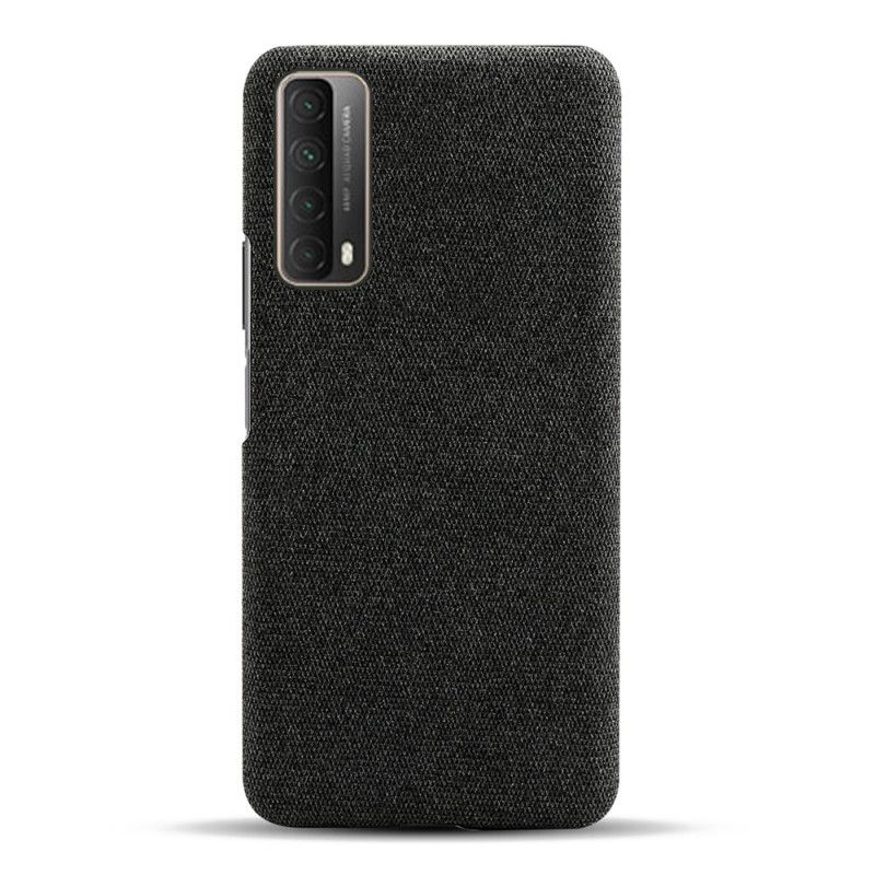 Hoesje Huawei P Smart 2021 Grijs Zwart Ksq Stof Textuur