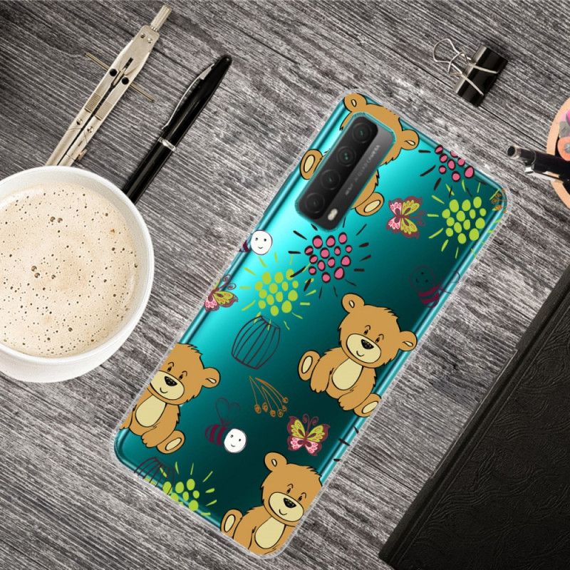 Hoesje Huawei P Smart 2021 Telefoonhoesje Transparante Welpen En Bijen
