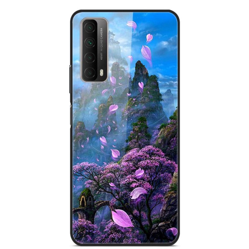 Hoesje voor Huawei P Smart 2021 Denkbeeldig Landschap Gehard Glas