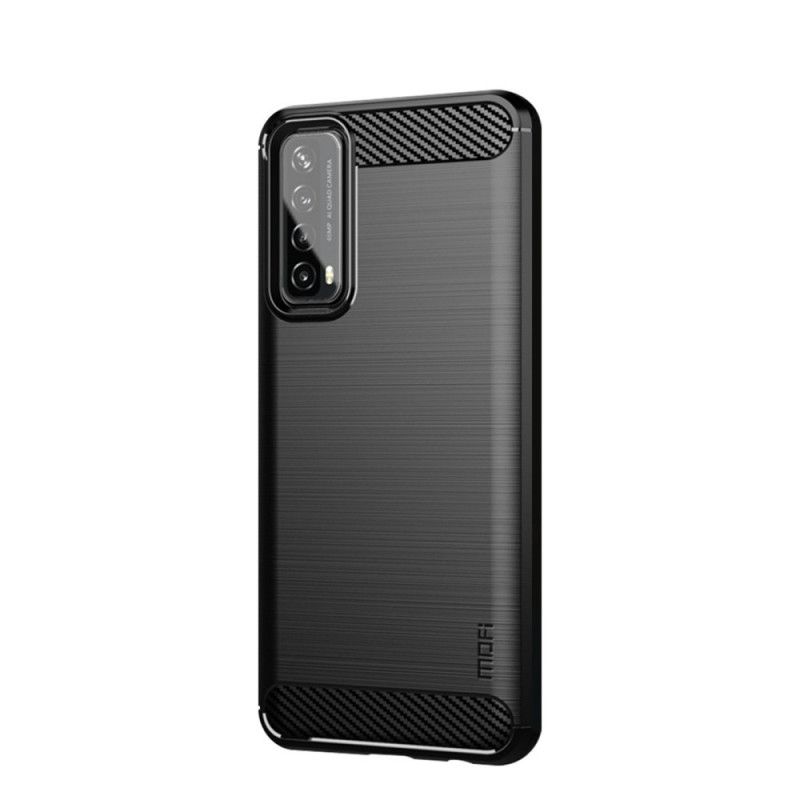 Hoesje voor Huawei P Smart 2021 Grijs Zwart Mofi Geborstelde Koolstofvezel