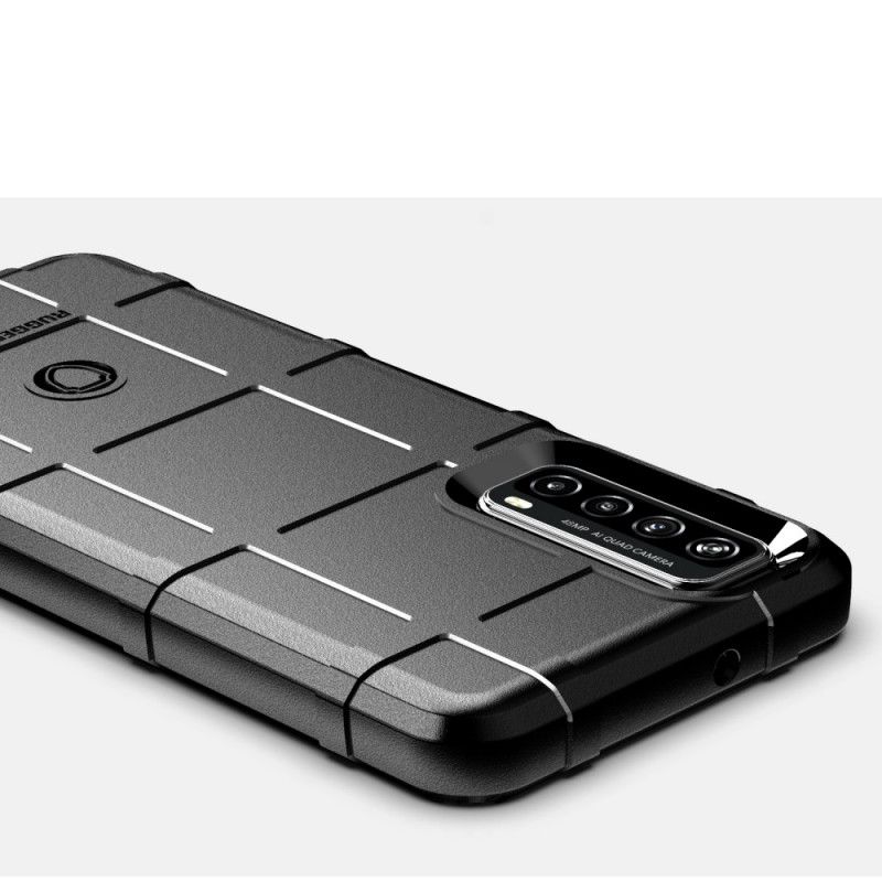 Hoesje voor Huawei P Smart 2021 Grijs Zwart Robuust Schild