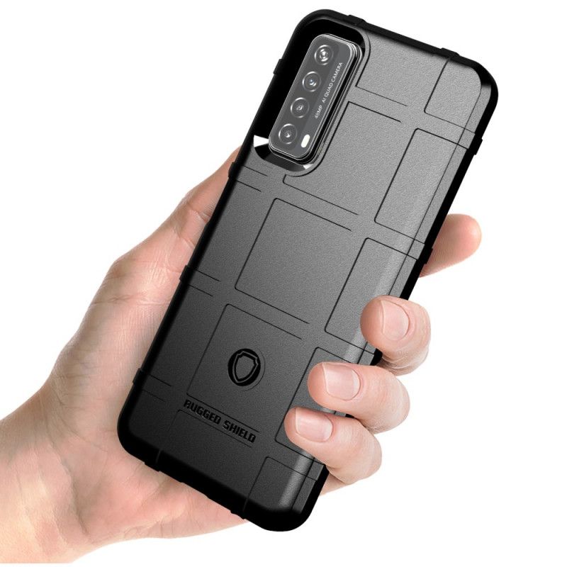 Hoesje voor Huawei P Smart 2021 Grijs Zwart Robuust Schild