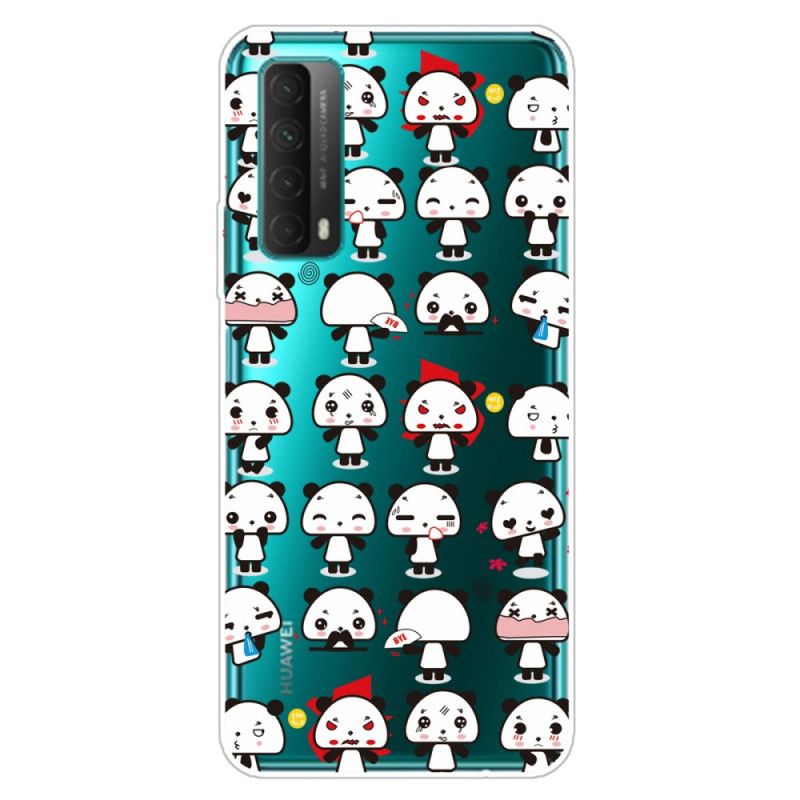 Hoesje voor Huawei P Smart 2021 Transparante Grappige Panda'S