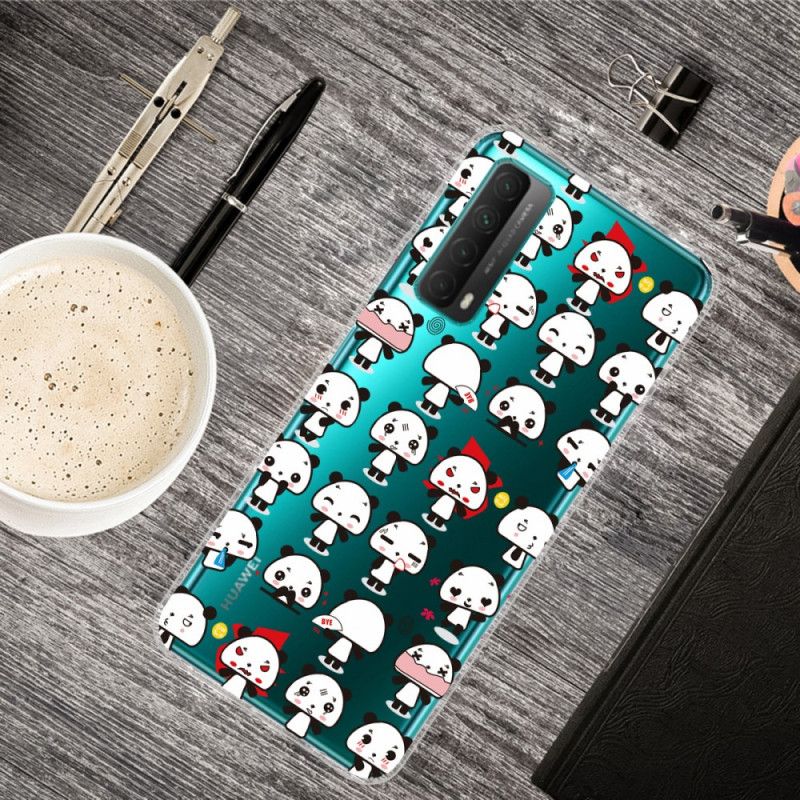 Hoesje voor Huawei P Smart 2021 Transparante Grappige Panda'S