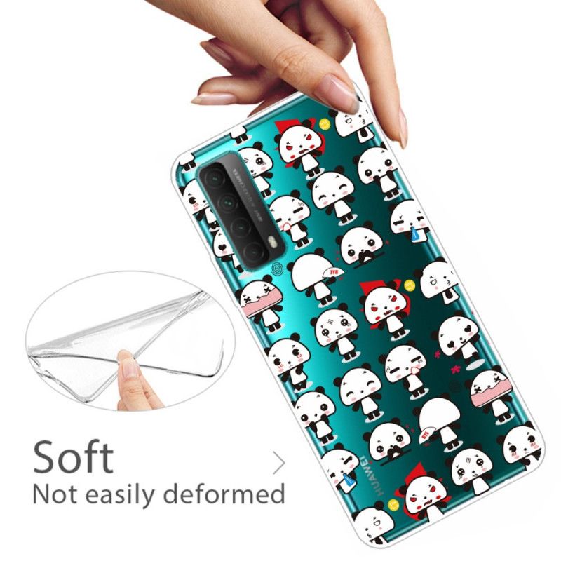 Hoesje voor Huawei P Smart 2021 Transparante Grappige Panda'S