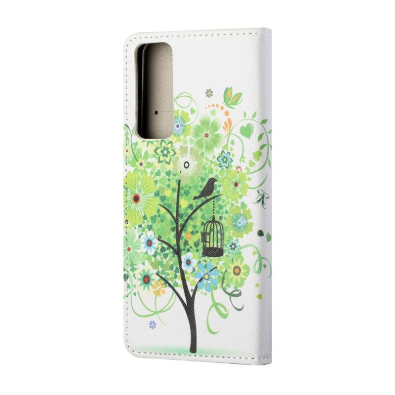 Leren Hoesje Huawei P Smart 2021 Bloeiende Boom